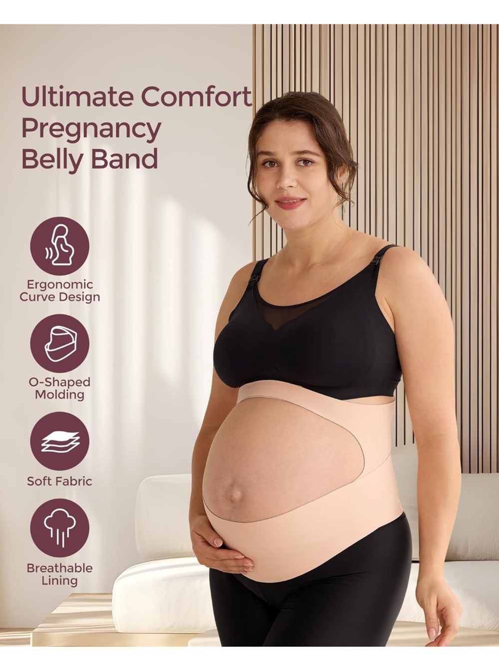Maternity Support Belly Band - Nude